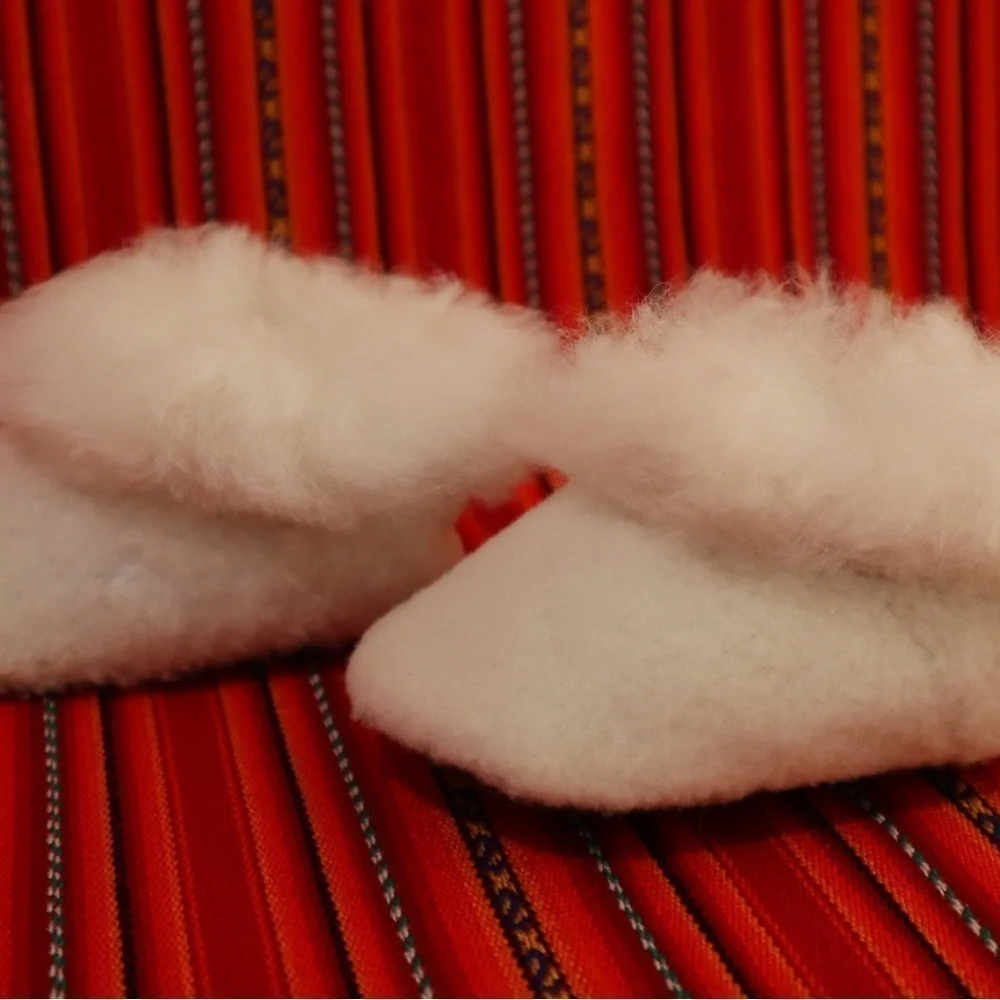 Original Alpaca Fur/Skin Slipper Pantufla for Baby Size‎ 8 Sole Size 4.75